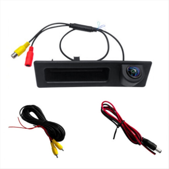 Camera auto spate AHD 1080P, unghi 175°, negru, 1 set cabluri