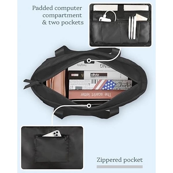 Geanta laptop nylon negru 16 inch usoara rezistenta la apa ajustabila