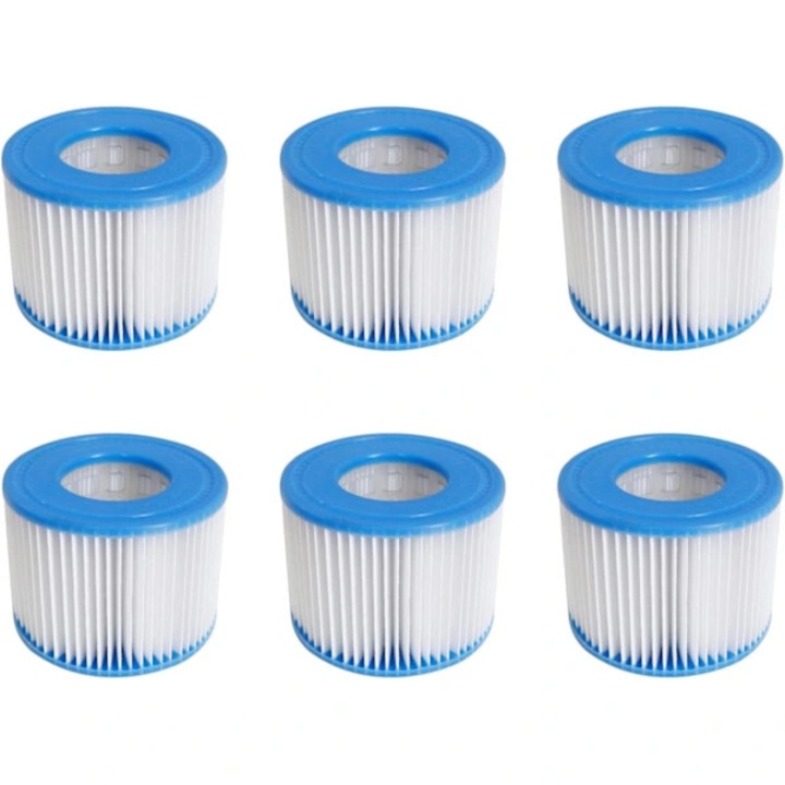 Cartus filtru tip VI pentru spa, set 6 bucati, multicolor, 10.4x7.9cm