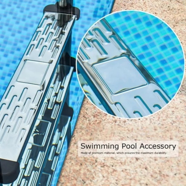 Treapta pentru scara de piscina, otel inoxidabil 304, antiderapant, rezistenta la coroziune, argintiu, 50 cm, 1 buc