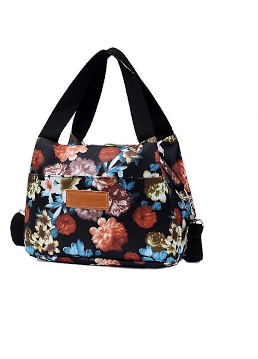 Geanta umar dama, nylon, impermeabila, floral, 33x24x14cm