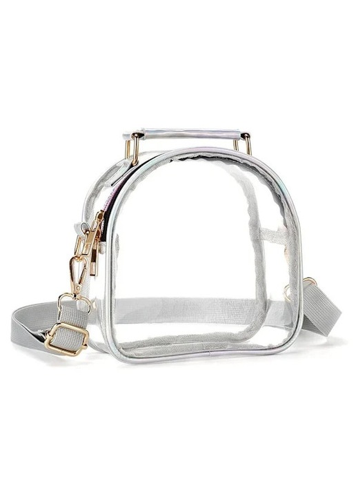 Geanta transparenta PVC, multifunctionala, reglabila, 30x25cm
