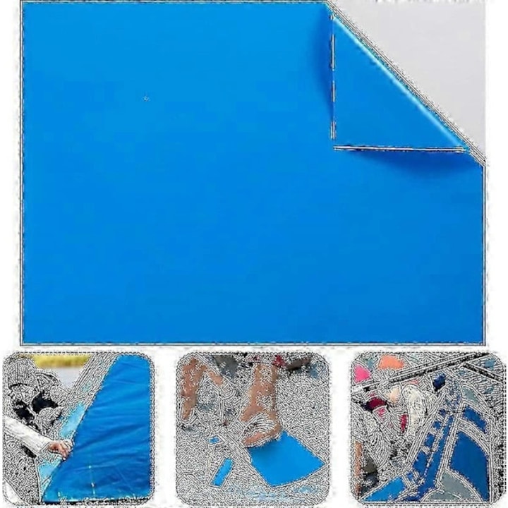 Patchuri reparare PVC pentru piscine, set 10 buc, autocolante, 10x25cm