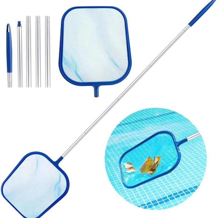 Set curatare piscina, plasa fina, tija aluminiu 120cm, 29x27cm