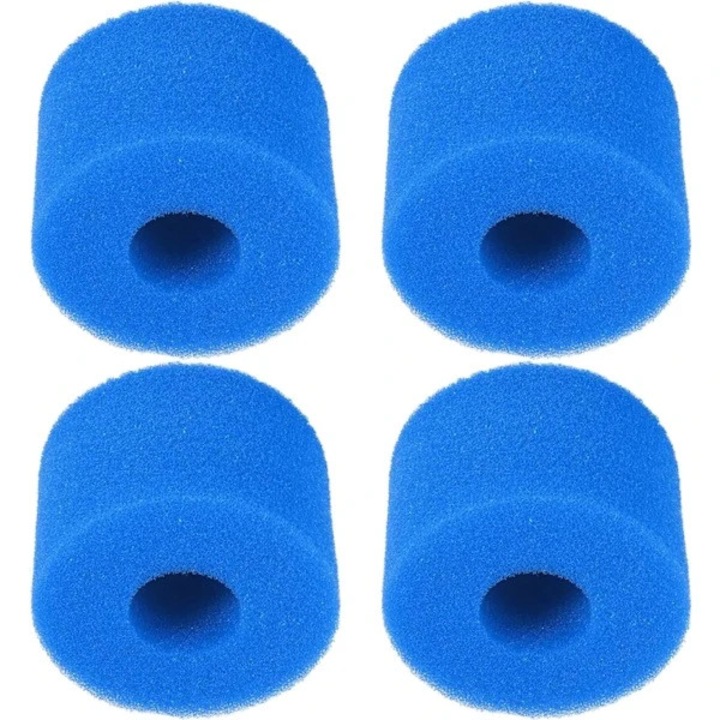 4 darabos készlet, Intex PureSpa S1 kompatibilis habszűrők, 40 PPI, O10.8 x 7.3 cm, kék