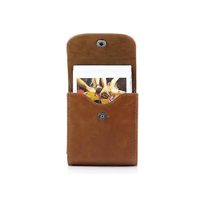 Husa pentru film instant Fujifilm Instax Square maro 3 inch