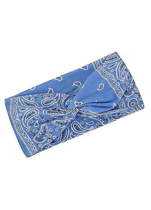 Спортна еластична лента с копчета, езерно синьо, 12x25см