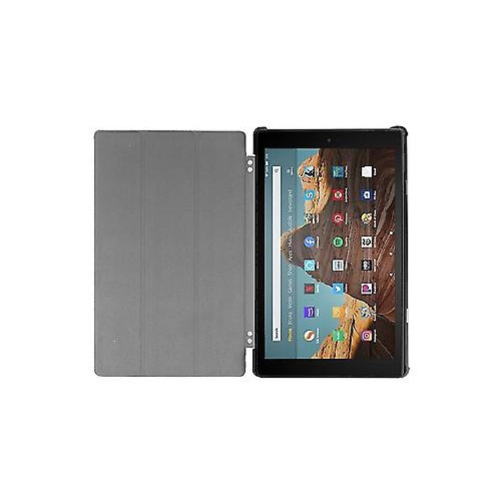 Husa piele pentru Amazon Kindle Fire HD 10, suport triplu, functie sleep/wake, rosu