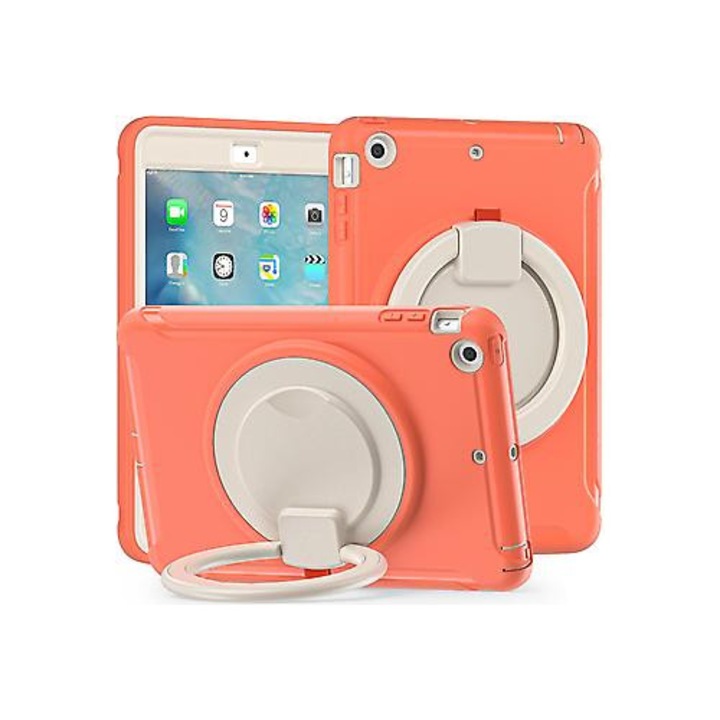 Husa tableta rotativa shockproof pentru iPad Mini 1/2/3 multicolor 20x14cm