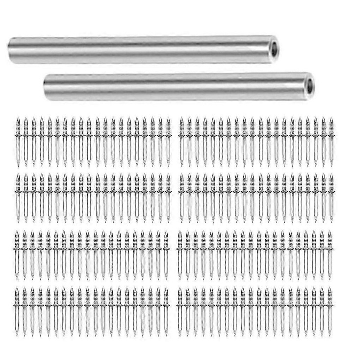 Cuie duble fara sudura pentru plinte, otel carbon, set 100/200 buc