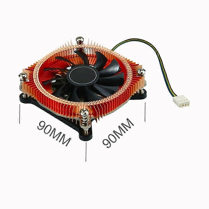 Réz processzorhűtő, csendes 8cm ventilátor, hőmérséklet-szabályozás, ultravékony 19mm