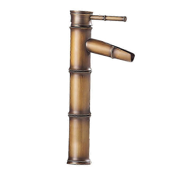Konyhai csaptelep, sárgaréz, klasszikus design, barna, 4.5cm, 1 lyuk, egykaros
