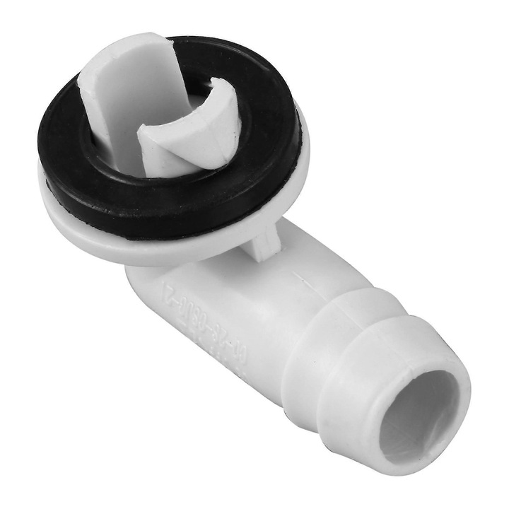 Légkondicionáló lefolyócső csatlakozó, könyök, fehér-szürke, 15x45mm