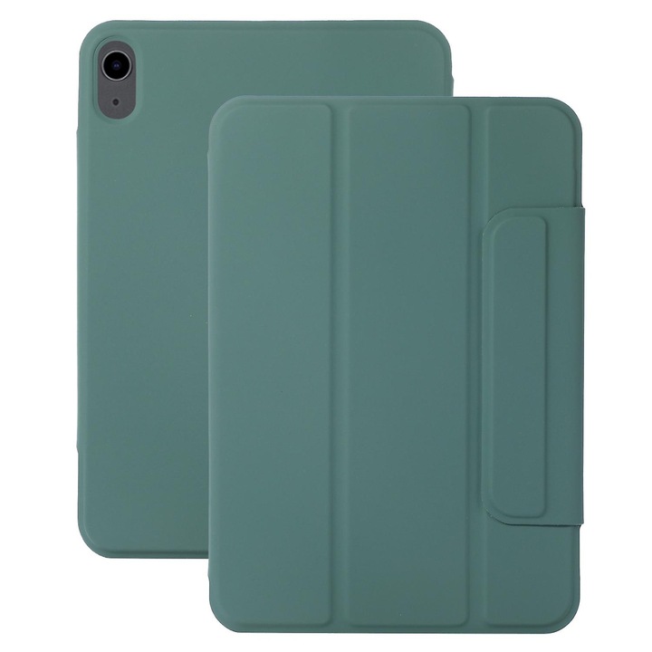 Husa tableta piele PU verde inchis 11 inch cu suport si inchidere magnetica
