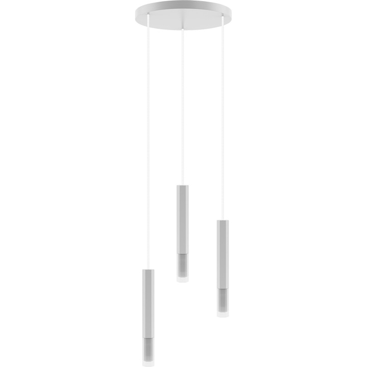 Пендел Hellux Hexa бял 150x28x30cm дърво 3 източника осветление хол