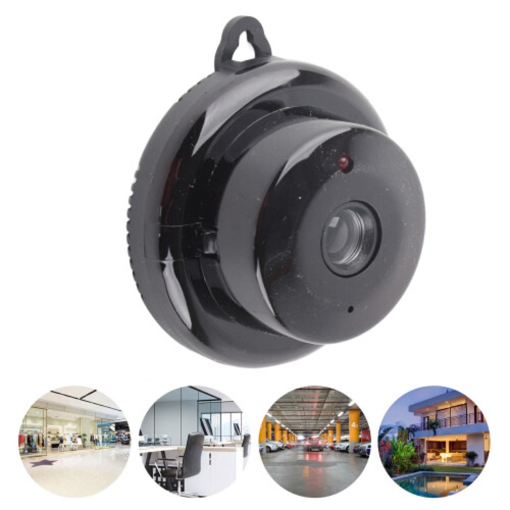 Малка камера за наблюдение 1080P HD WiFi, нощно виждане, двупосочно аудио, предупреждение