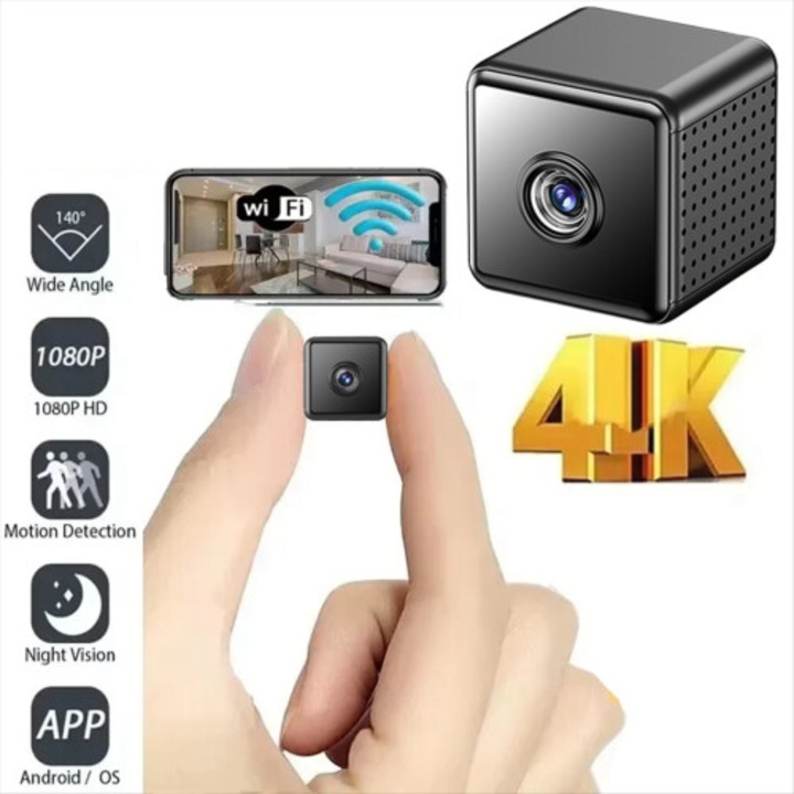 Camera supraveghere wireless mini, 1080P, negru, 5x3x3cm