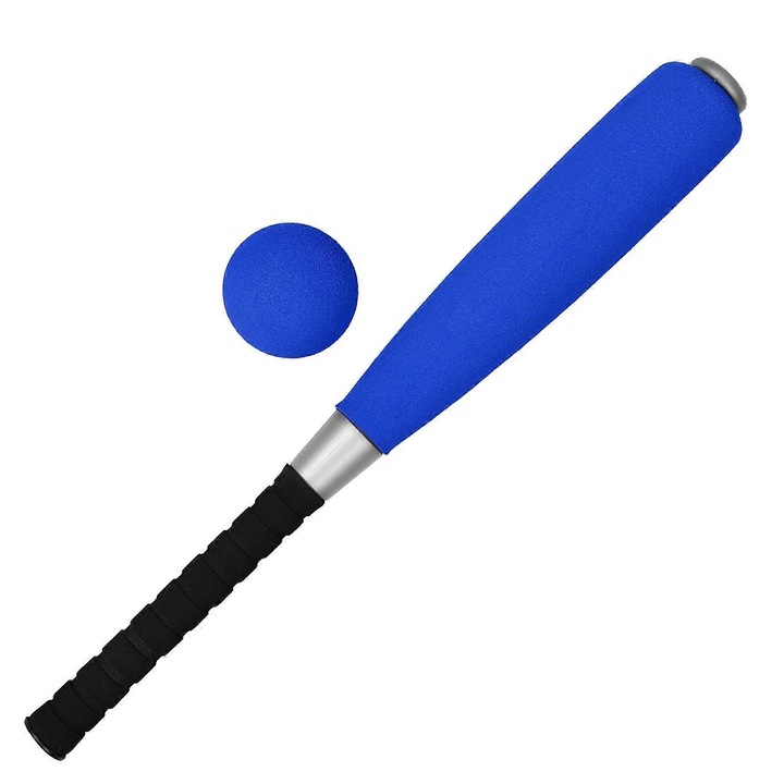 Gyermek baseball szett, 2 ütő és 2 labda, kék, 54x5.5x3.5cm