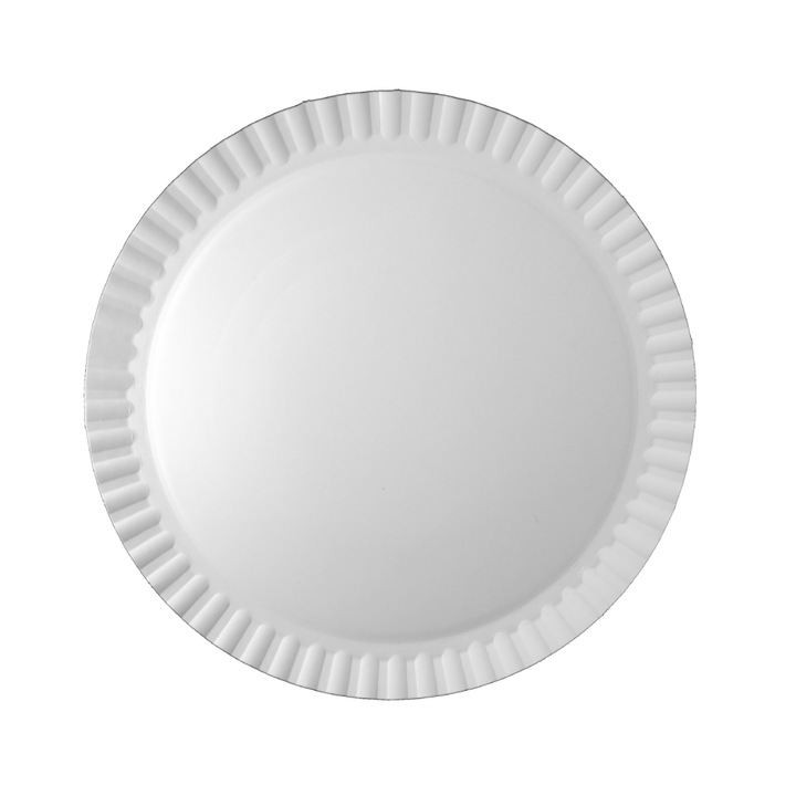 Biopack papírtányér 32cm natúr fehér 250gsm 100 db-os szett