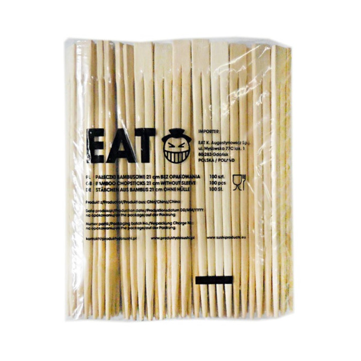 BIOPACK bambusz sushi pálcika 21cm, 100 db-os szett