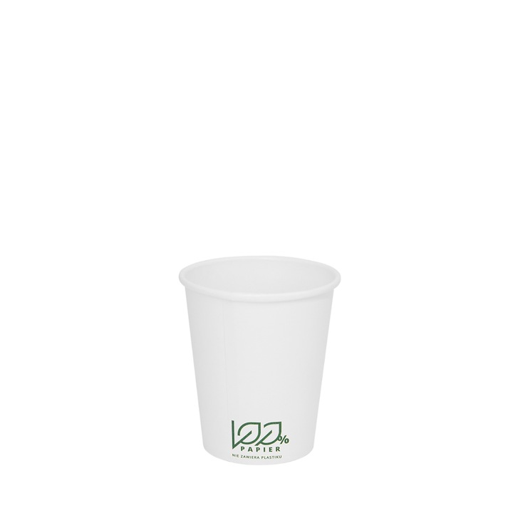 Pahar de hartie Biopack alb 50ml 46x32x52mm set 75 buc