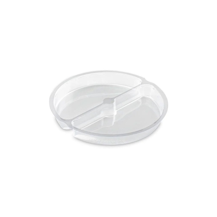 Átlátszó 2 rekeszes BIOPACK salátástál betét 149mm, 50 db-os szett