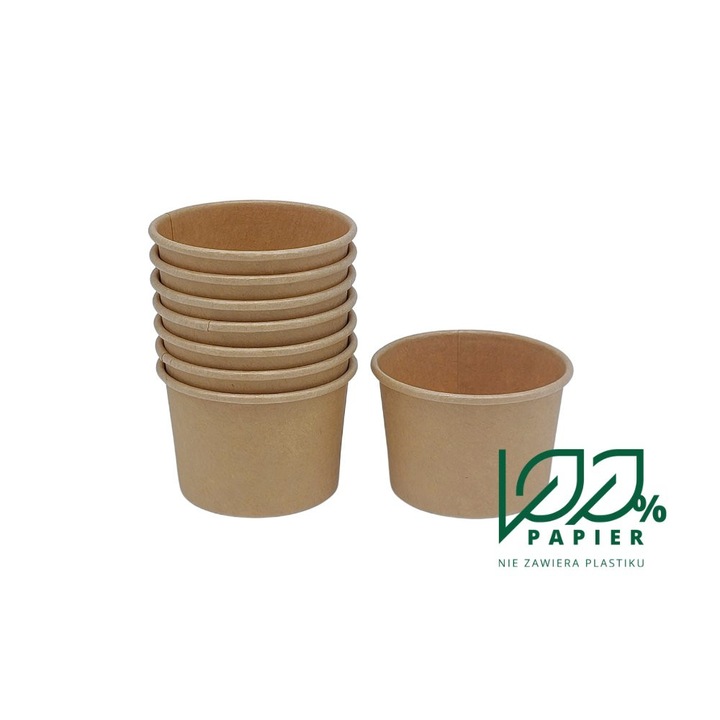 BIOPACK papír tartó 45ml kraft szett 50 db