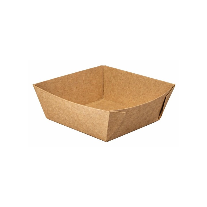 Tava de hartie kraft 750ml fara plastic, 50 buc