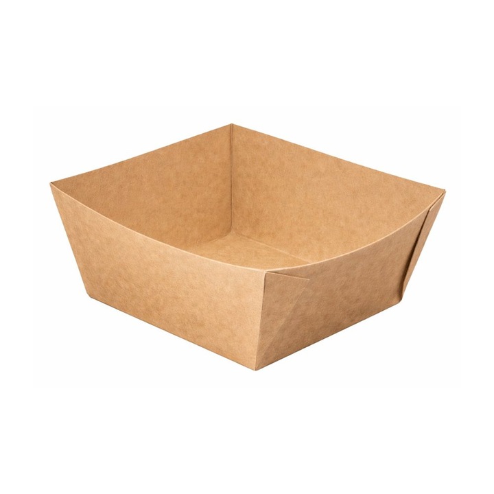 Tava hartie BIOPACK 1300ml ecologica 12x12cm set 50 buc