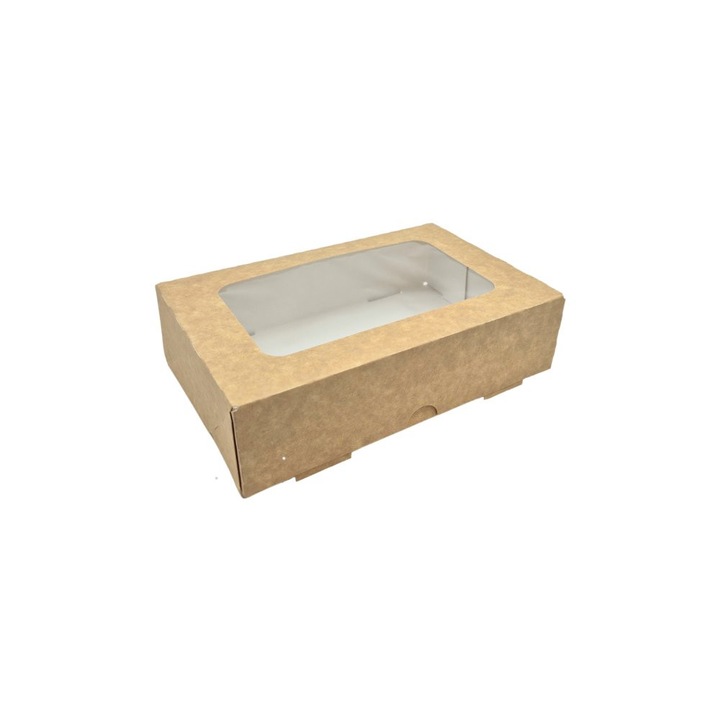 Cutie carton BIOPACK 190x130x50mm cu fereastra set 15 buc
