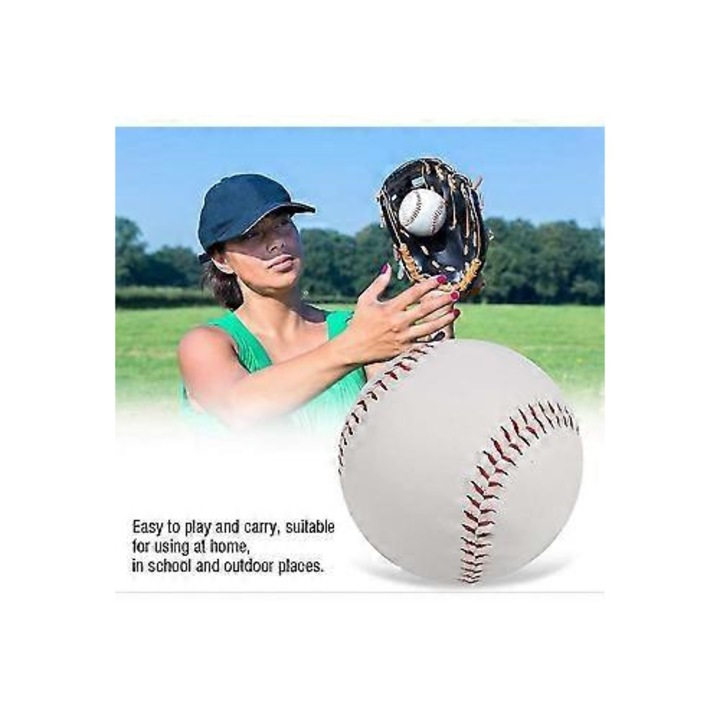 Puha baseball labda, 2 darab, fehér-piros, 7x7cm