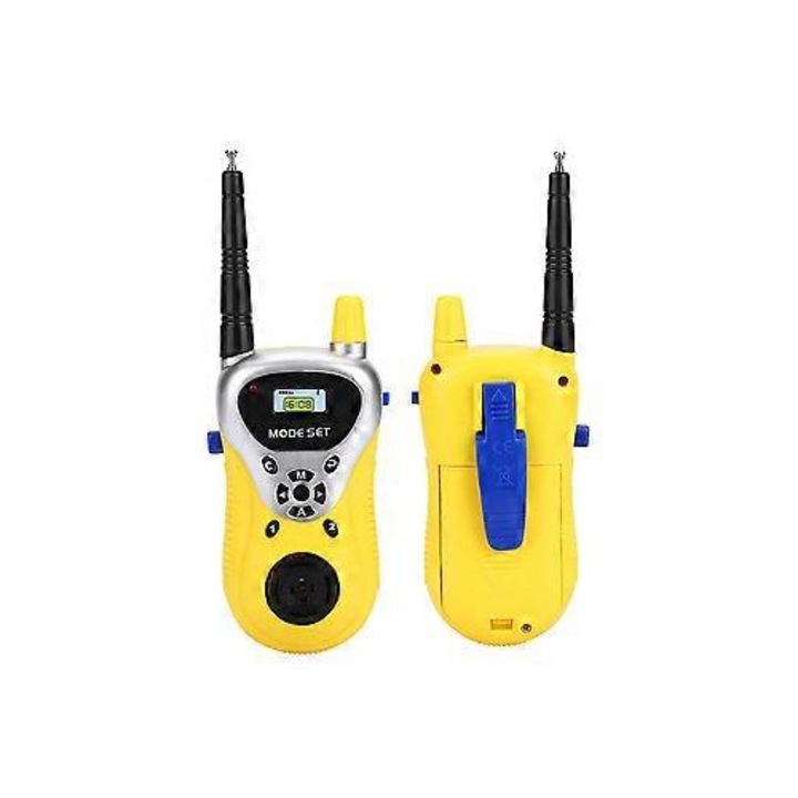 Set 2 statii radio walkie talkie copii parinti, wireless, 20-30m raza, negru