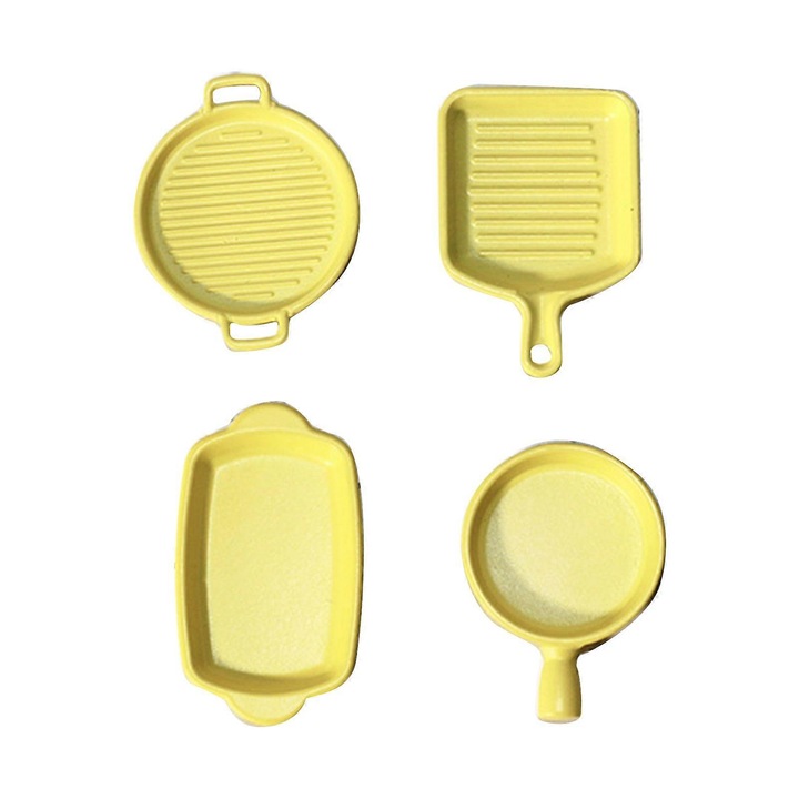 Set mini tigai pentru bucatarie, 4 piese, multicolor, 3.6x2.4cm