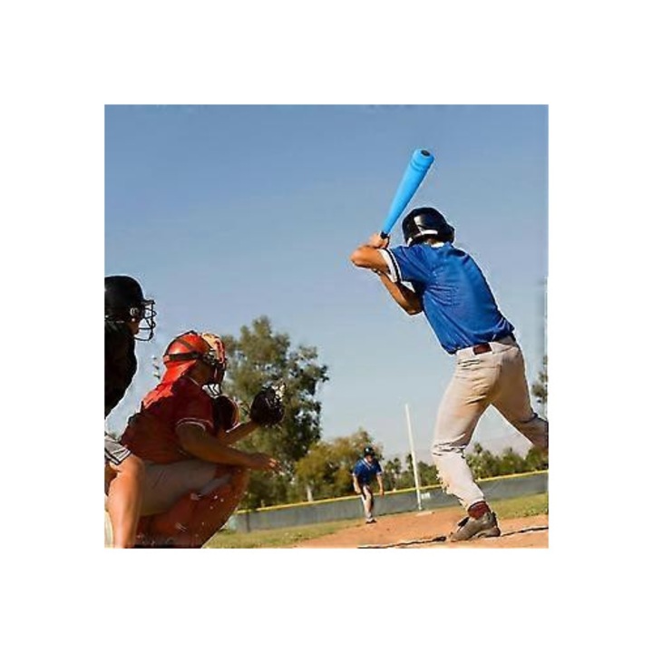 Gyermek baseball szett, hab ütő és labda, 54x6cm, többszínű