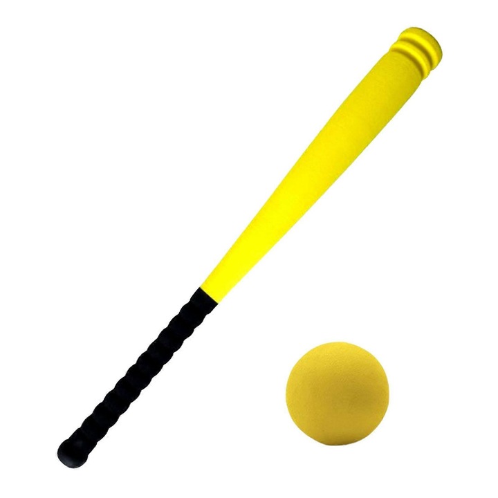 Gyermek baseball szett, hab ütő és EVA labda, többszínű, 54cm