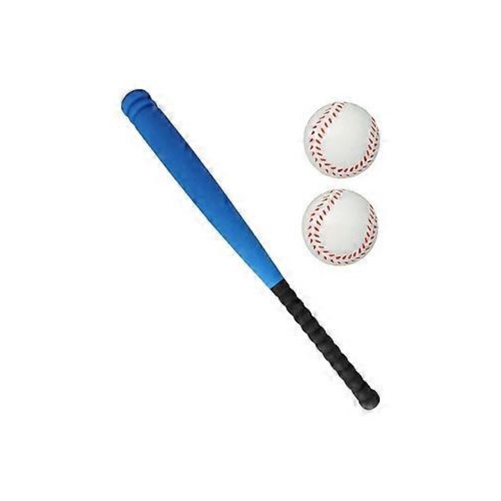 Baseball szett gyerekeknek, 2 labda, kék, 54x5cm