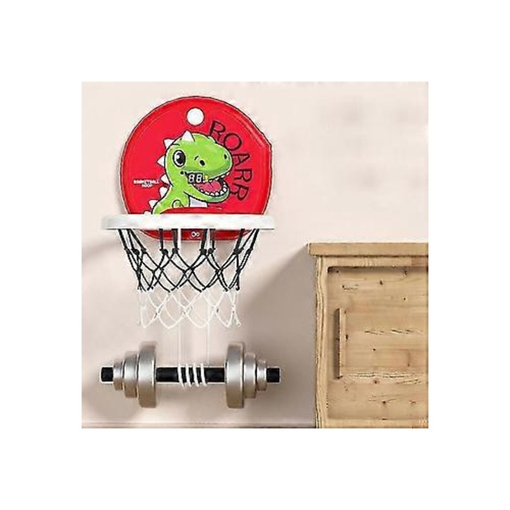 Set cos baschet pliabil pentru copii, ajustabil, 32.3x28x24.8cm, mingea 12cm, multicolor