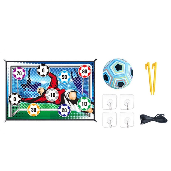 Set joc fotbal tinta copii, portabil, multicolor, 100x70cm