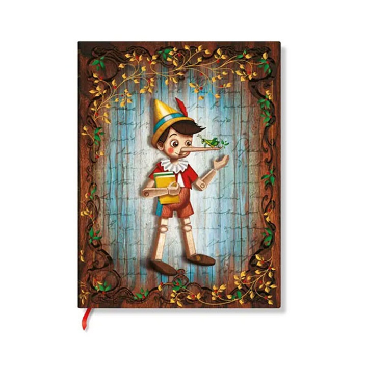 Paperblanks Pinocchio jegyzetfüzet, Midi, széles vonalazású, keménykötésű, 72 lap