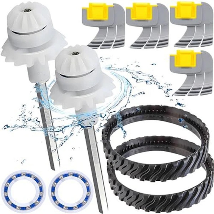 Set accesorii pentru curatare piscina, kit reparatie, 10 piese, negru
