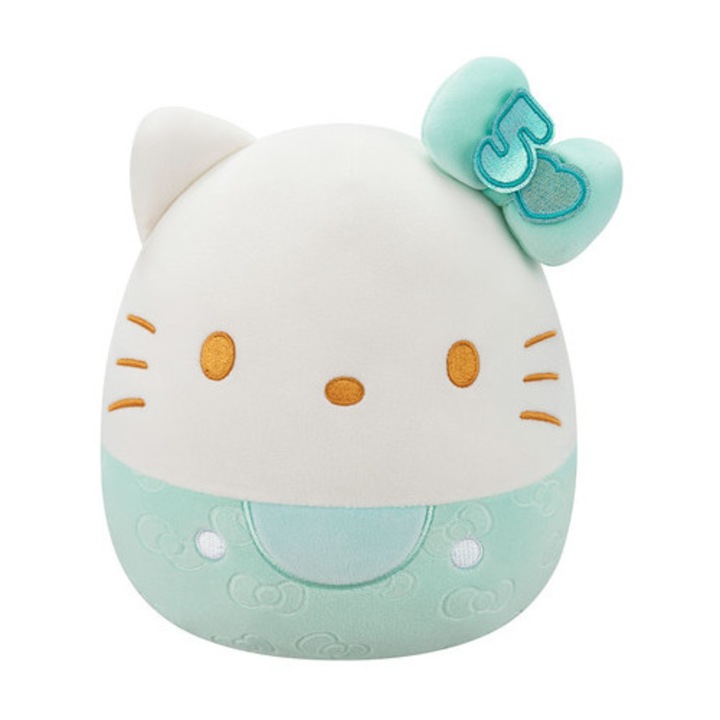 Plüssjáték 20 cm, Hello Kitty kék színű, Squishmallows