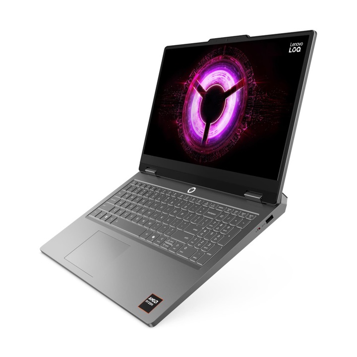 Геймърски лаптоп Lenovo LOQ Essential 15ARP11, 15.6", Процесор AMD Ryzen 7 170, 16GB RAM, 512GB SSD, NVIDIA GeForce RTX 5050 8GB GDDR7, No OS, Luna Grey