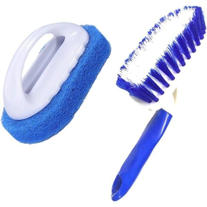 Set perii pentru curatare piscine, 21.5x5.5cm si 14x8cm, plastic si burete