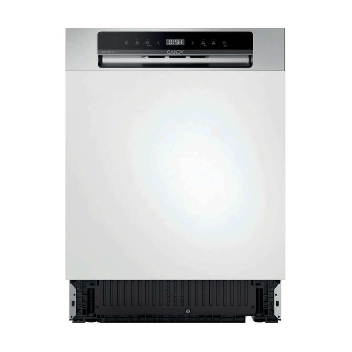 Mosogatógép, Candy CH 3E7F0S, Beépíthető, 7 Program, 13 Teríték, (E), Fehér-Inox-Fekete
