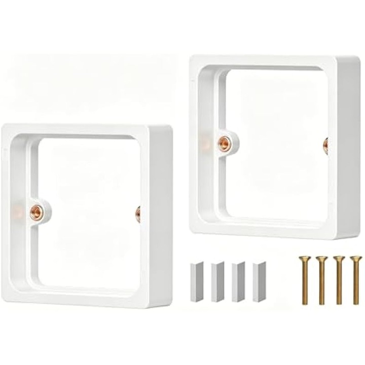Set 2 distantiere prize 20mm alb 86x86mm pentru intrerupatoare si prize