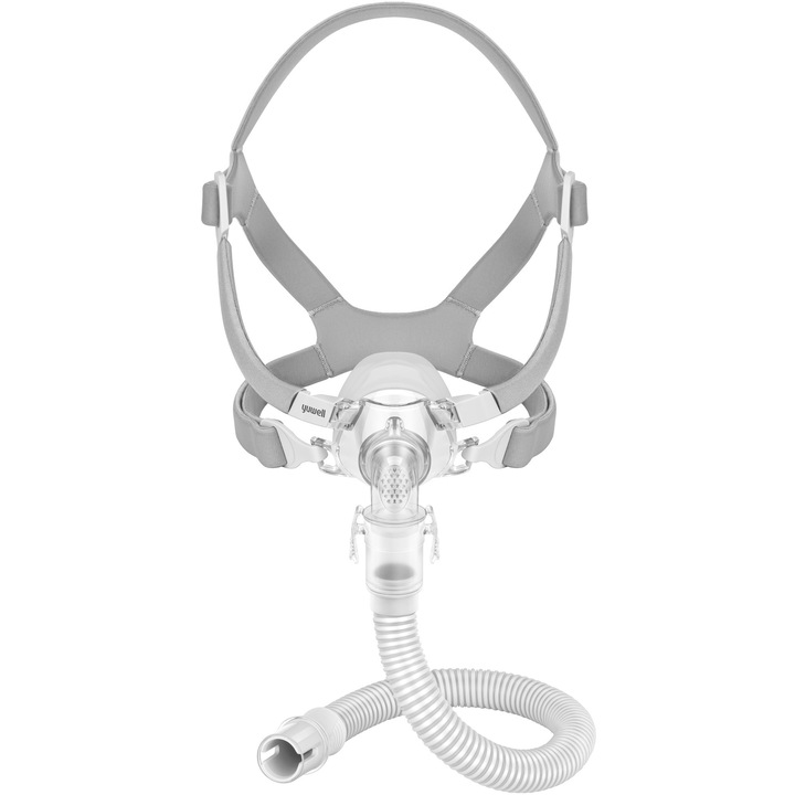 Masca faciala completa Fiterman Pharma YN-03, dispozitiv CPAP automat, combatere sforait si apnee in somn, marime L