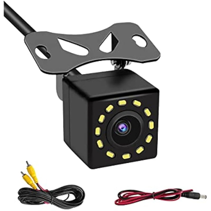 Camera auto spate, unghi 170, 12 LED, rezistenta la apa, universala, cablu inclus