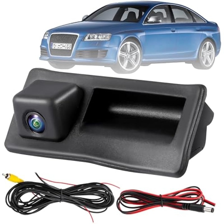 Camera auto spate 720P, compatibila VW Audi, rezistenta apa, 12x4cm