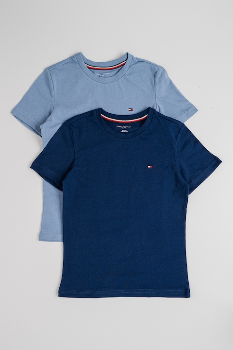 Tommy Hilfiger, Set de 2 piese de tricouri regular fit, Albastru