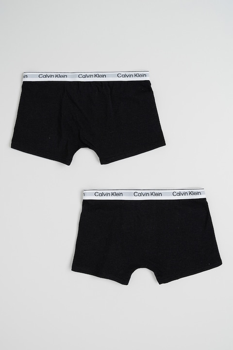 CALVIN KLEIN, Set de boxeri cu banda logo in talie - 2 Perechi, Negru, 128-140 CM